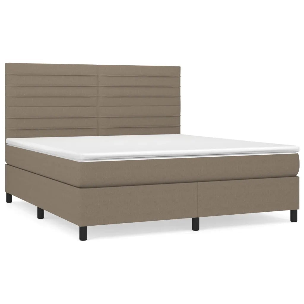 Giroletto a Molle con Materasso Tortora 160x200 cm in Tessuto 3141869
