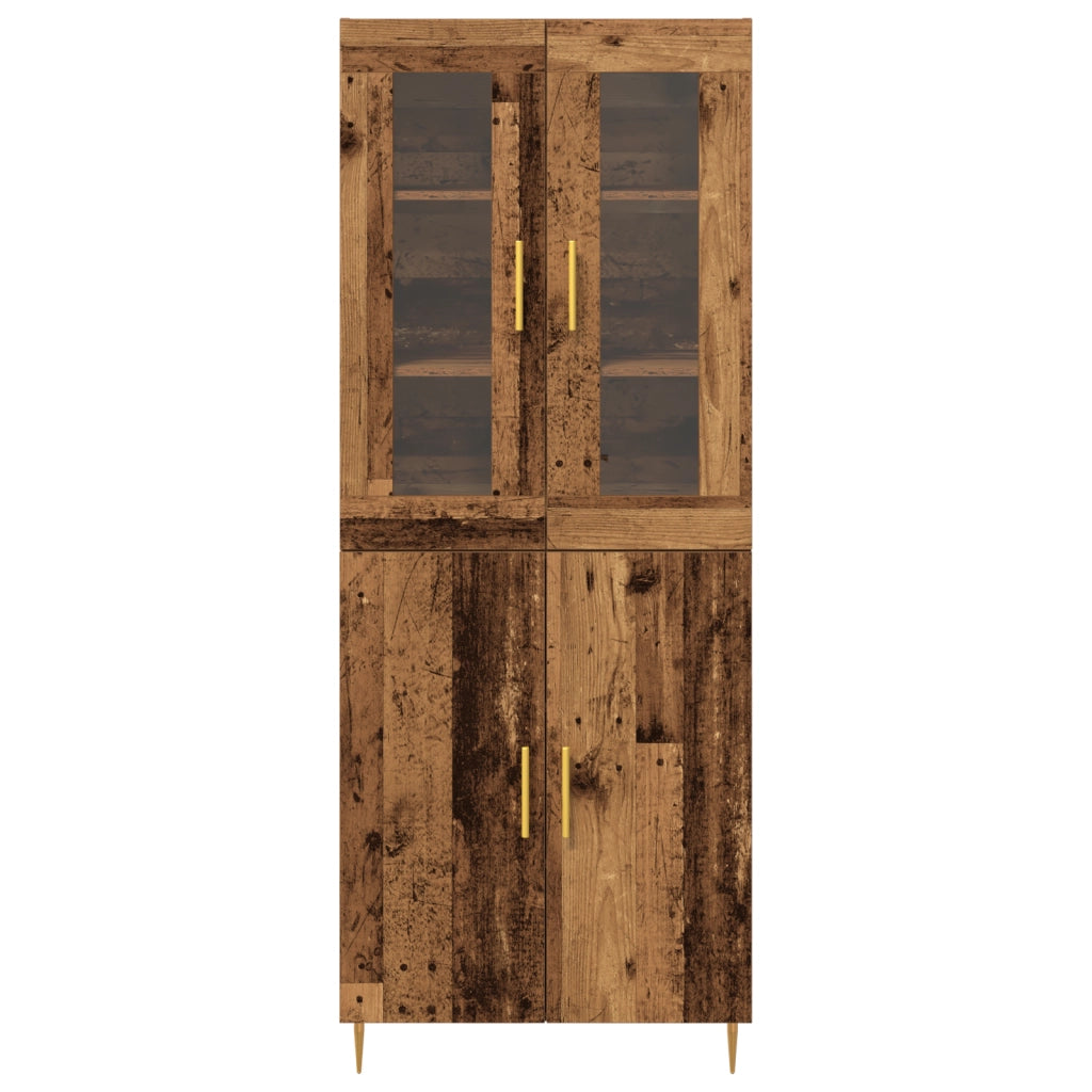 Highboard Legno Vecchio 69.5x34x180 cm Legno Ingegnerizzato