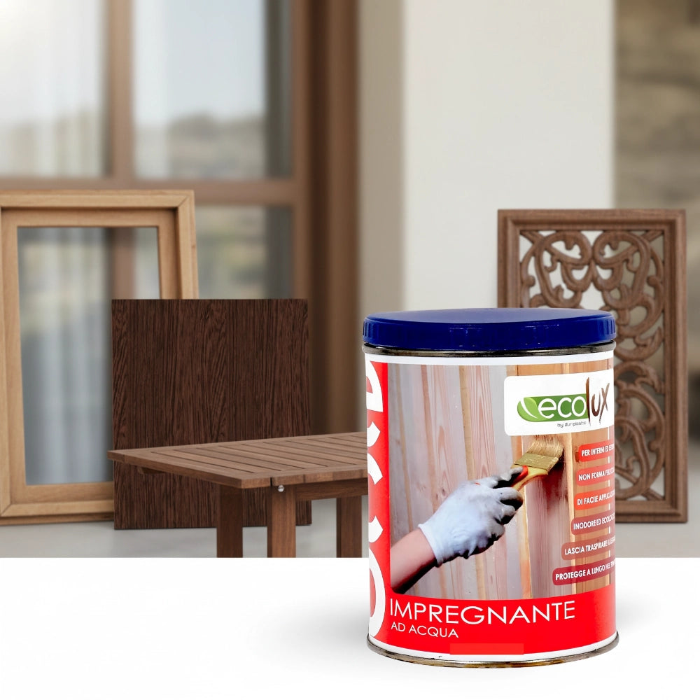 Ecolux impregnante fondo protettivo acrilico pigmentato wenge per legno *** formato 0,750 lt, confezione 1