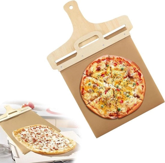 Scudo per Pizza Spostabile 55 x 38 cm - Piastra per Pizze con Smalto Antiaffissivo - Multifunzionale - Trasferimento della Pizza Facile Scudo per Pizze