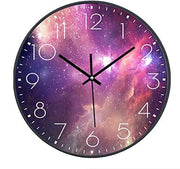 Orologio da Parete per Bambini, 25 cm, Orologio da Parete con Pannello Astronomico, Spazio, Cielo Stellato, 10 pollici Orologio da Parete Decorativo per Salotto e Camera da Bambini (038)