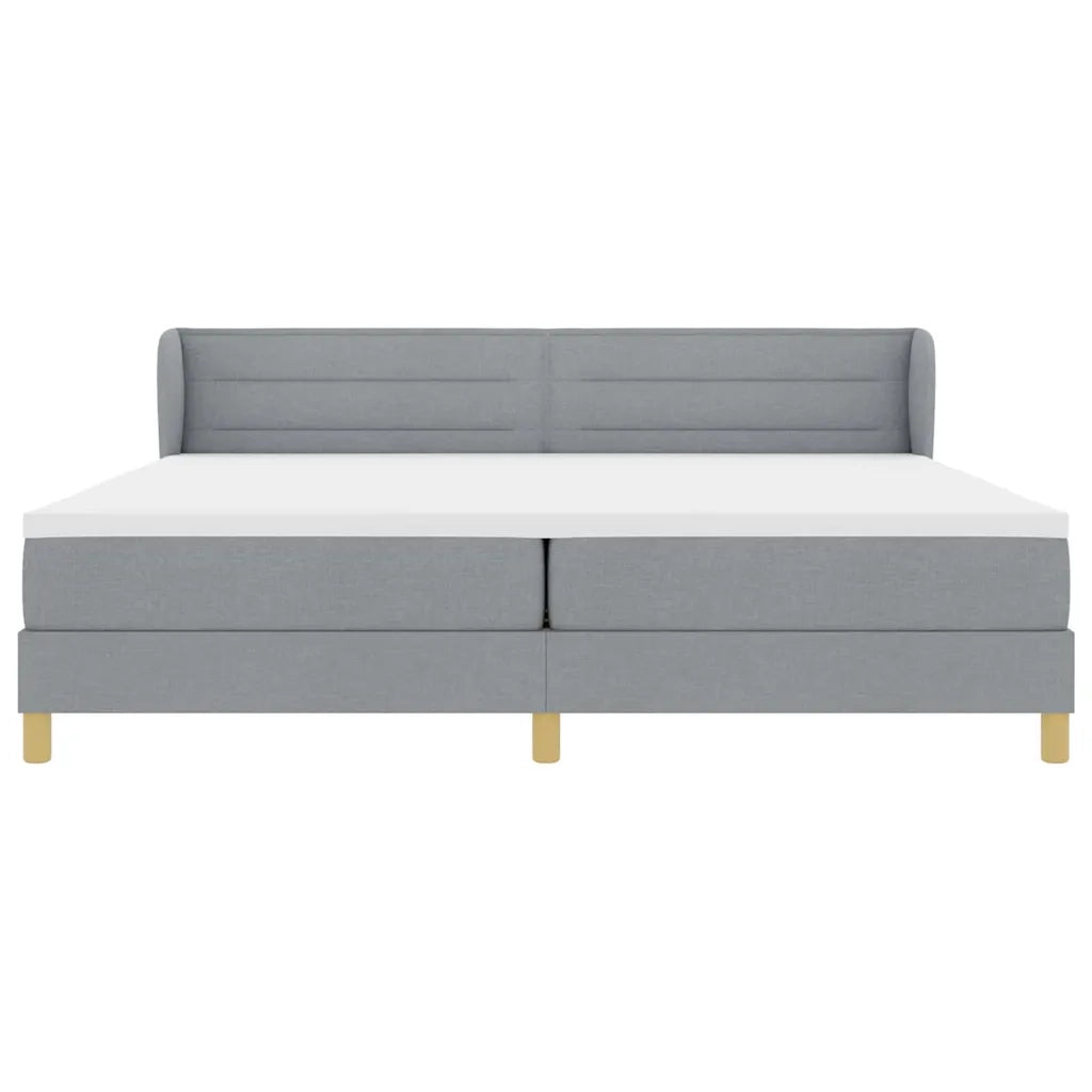 Letto a molle con materasso Grigio chiaro 200 x 200 cm Tessuto 3340171