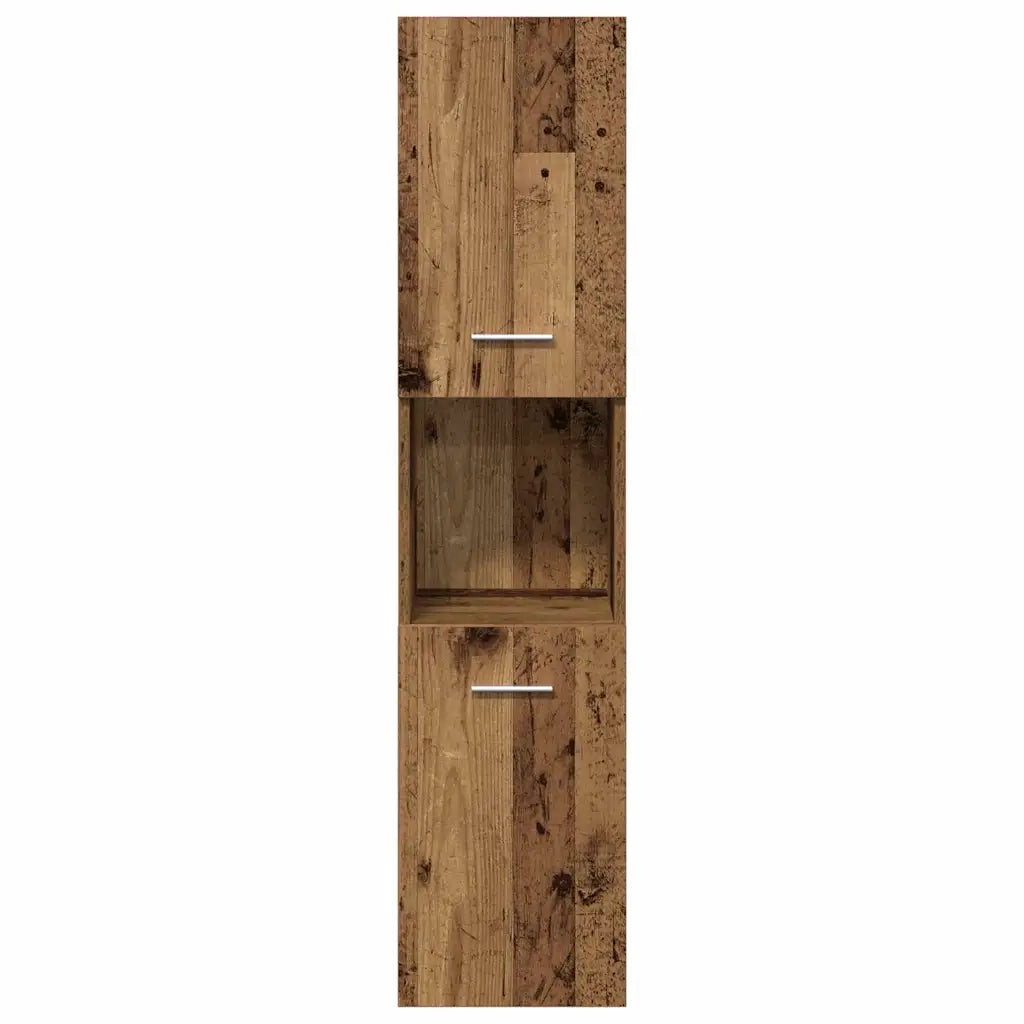 Set di mobili per il bagno con porta 4 pcs Legno vecchio 3332577