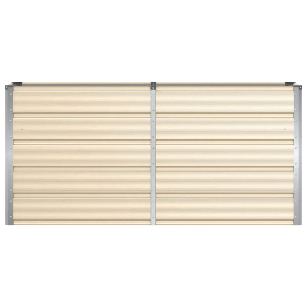 Fioriera moderna multiuso da interno/esterno 160 x 40 x 75 cm in acciaio avorio 02_0059140