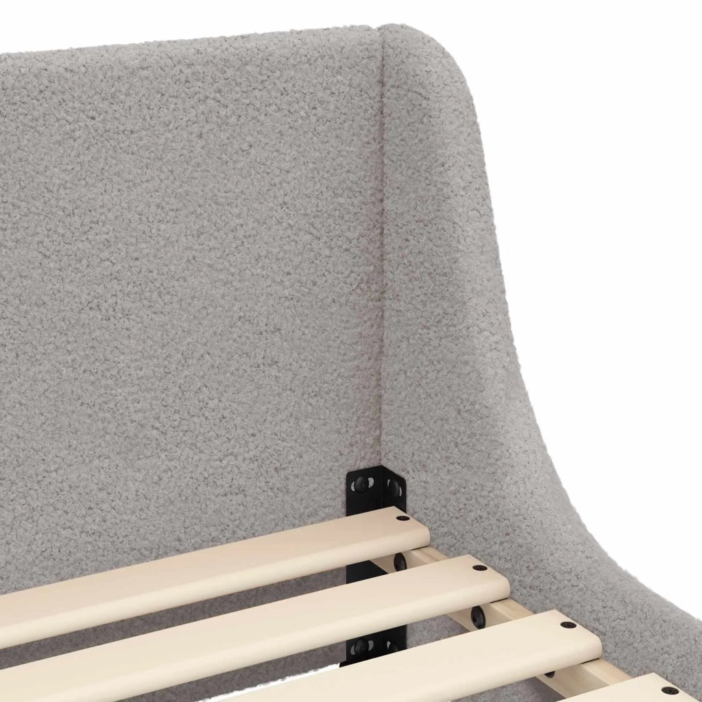 Struttura letto bambini con testata Grigio chiaro 80 x 160 cm