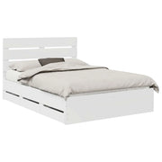 Letto matrimoniale | Letto per adulti | Struttura del letto Bianco 160 x 200 cm Legno Ingegnerizzato