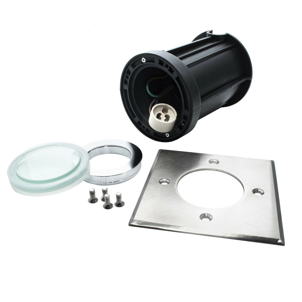 Faretto calpestabile led incasso quadrato attacco GU10 segnapassi giardino IP65
