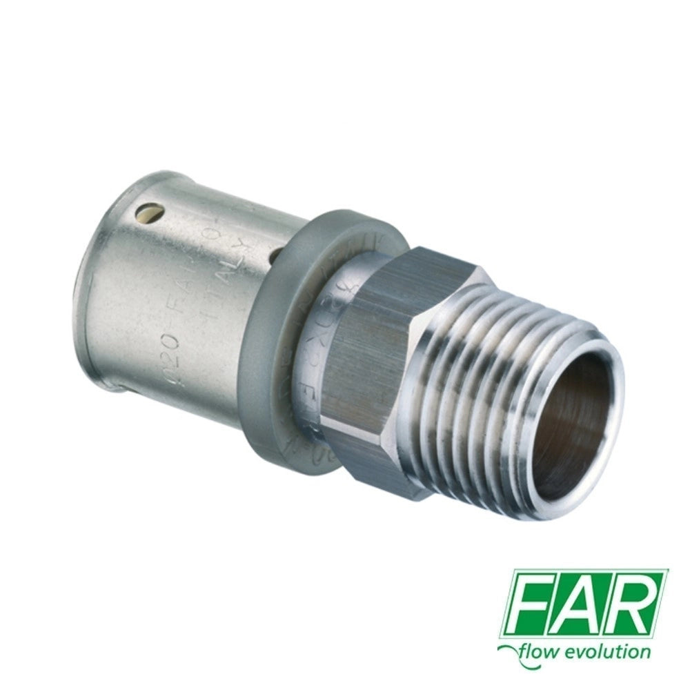 Niplex Raccordo 2 Uscite 3/4" Maschio D.32x3 mm FAR 5900 Per Multistrato