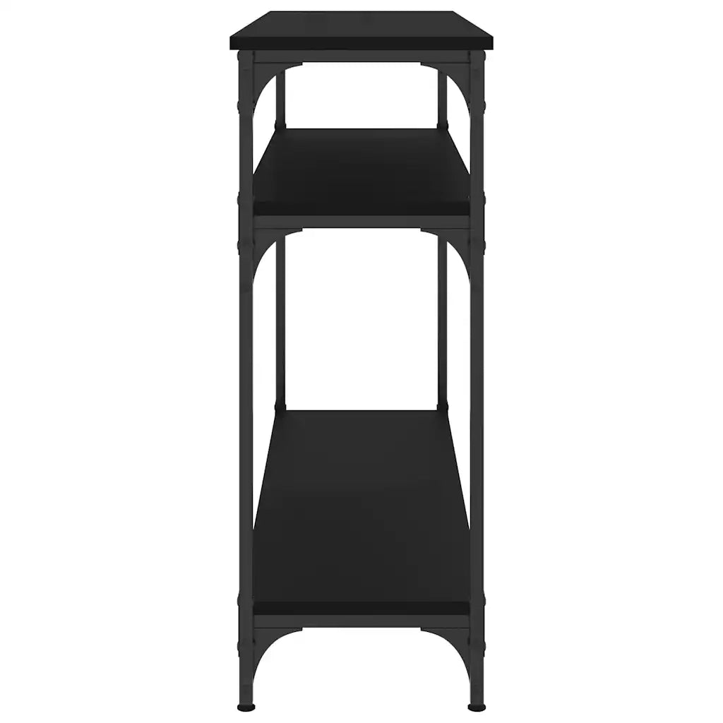 Tavolino Consolle | Tavolo d'Ingresso Nero 100x29x75 cm in Legno Multistrato