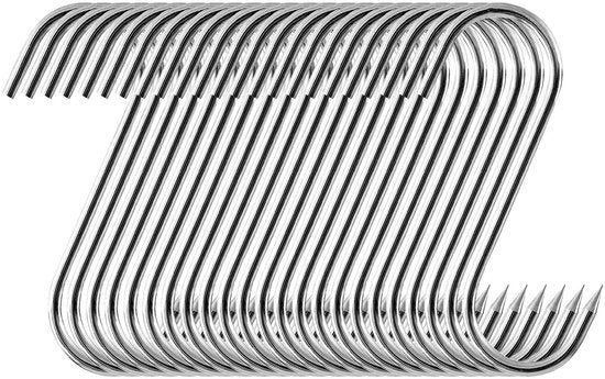 Hanger per Carne - 24 Viti - Adatto per Salmone/Trote/Manzo/Prosciutto - Ideale per l'Appeso - Duraturo e Resistente - Hanger per Carne