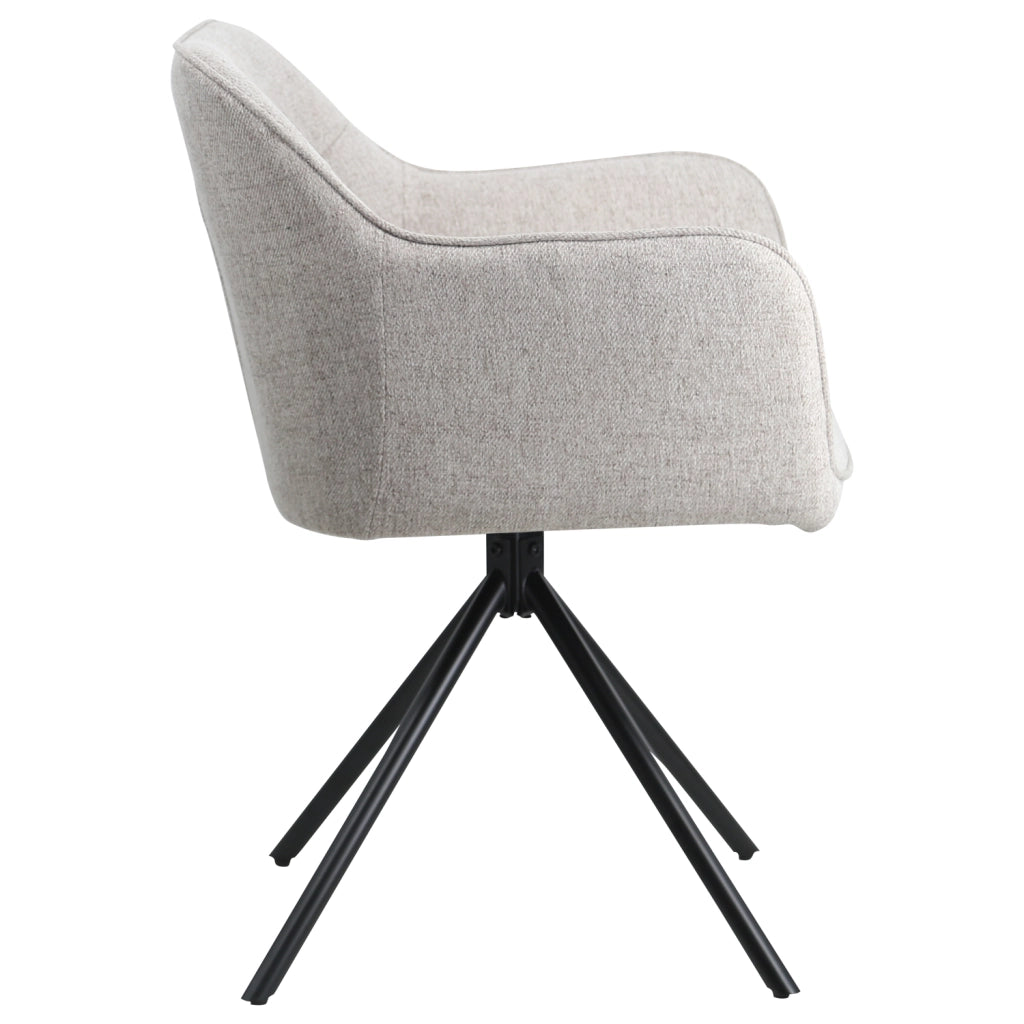 Set di 2 sedie in tessuto grigio DANNA