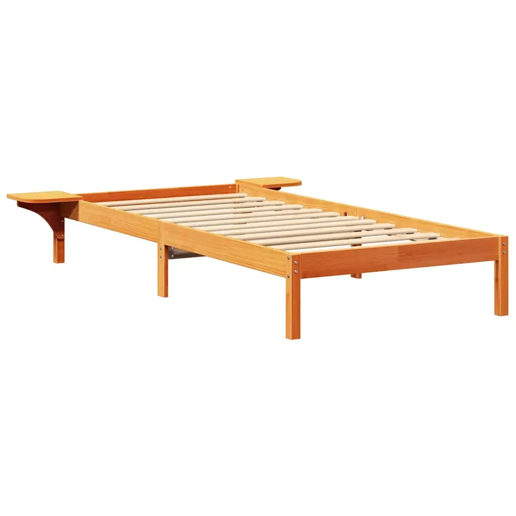 Struttura del letto Marrone cerato 90 x 190 cm Pino massello 873213