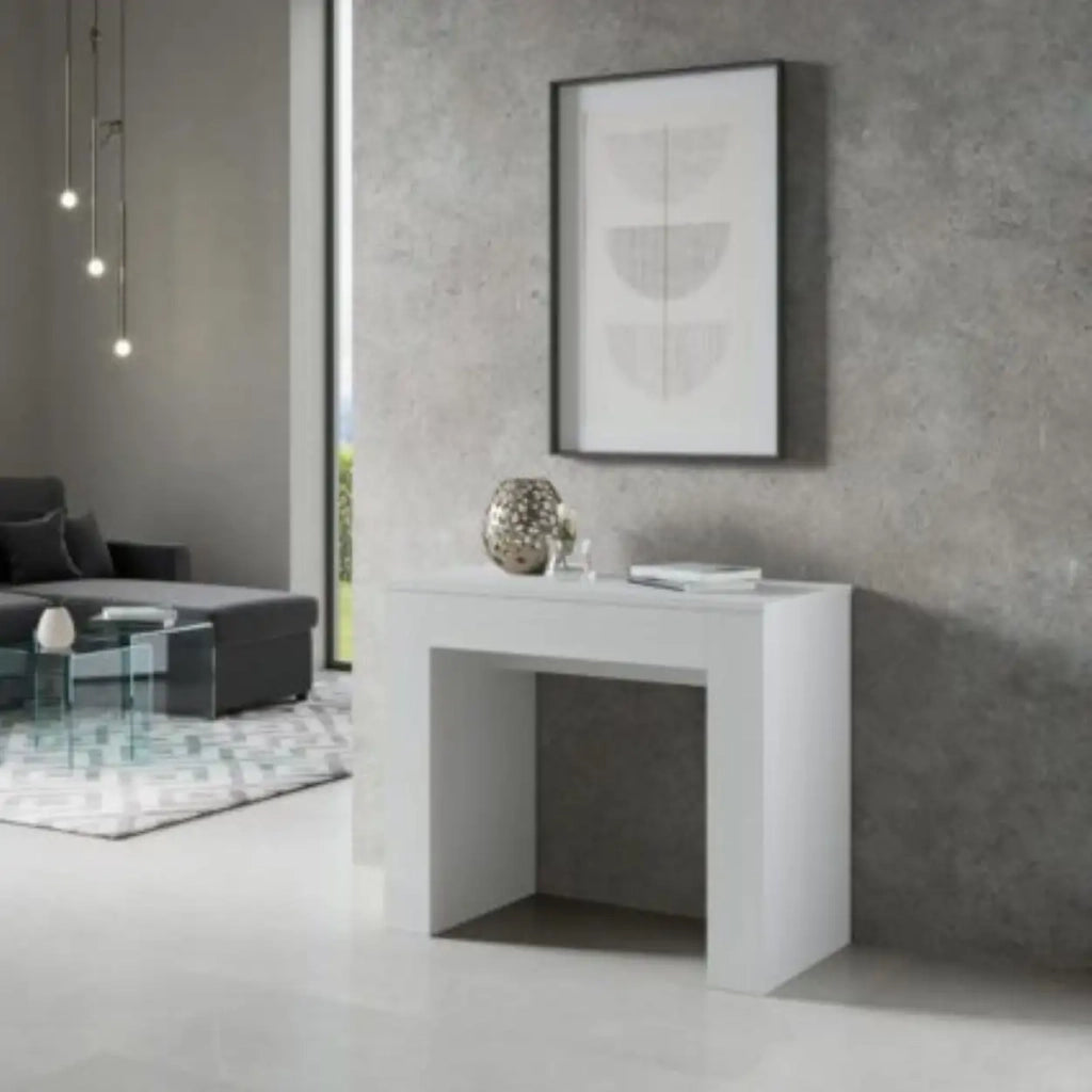 Consolle allungabile 90x49/307 cm Extra noce allunghe interne
