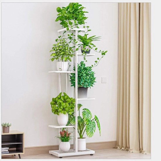 Display Plank per Piante 6 Livelli in Metallo (Bianco)