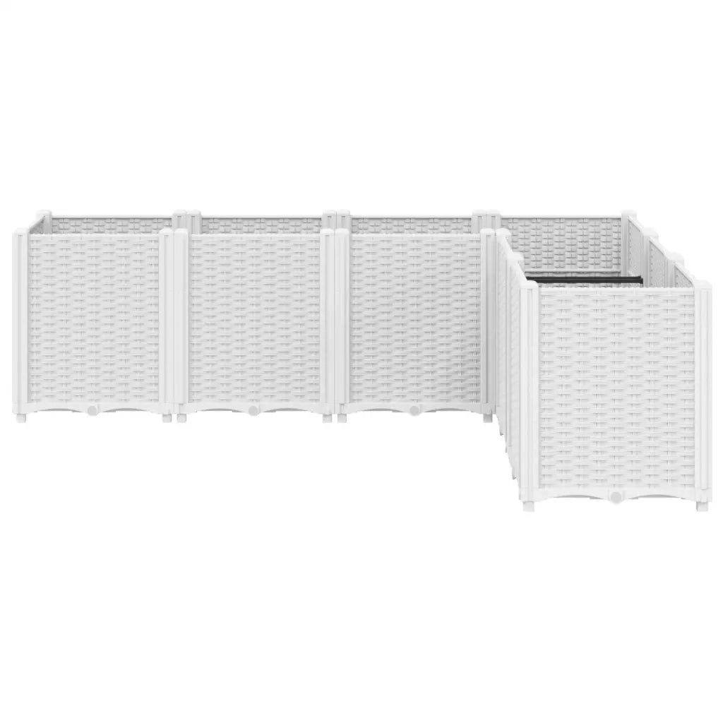 Fioriera | Cassetta per fiori | Vaso da Giardino Bianca 160x120x53 cm in PP