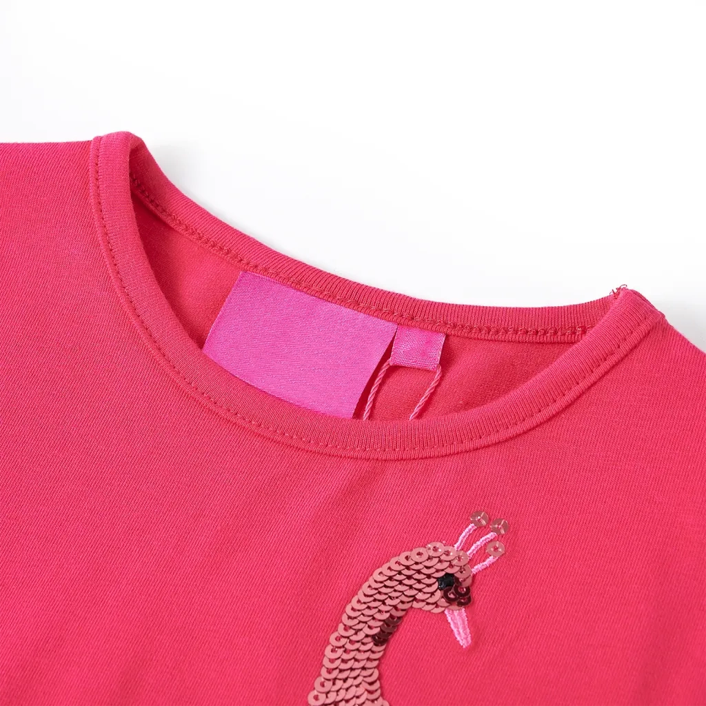 Maglietta da Bambina a Maniche Lunghe Fucsia 128 13592