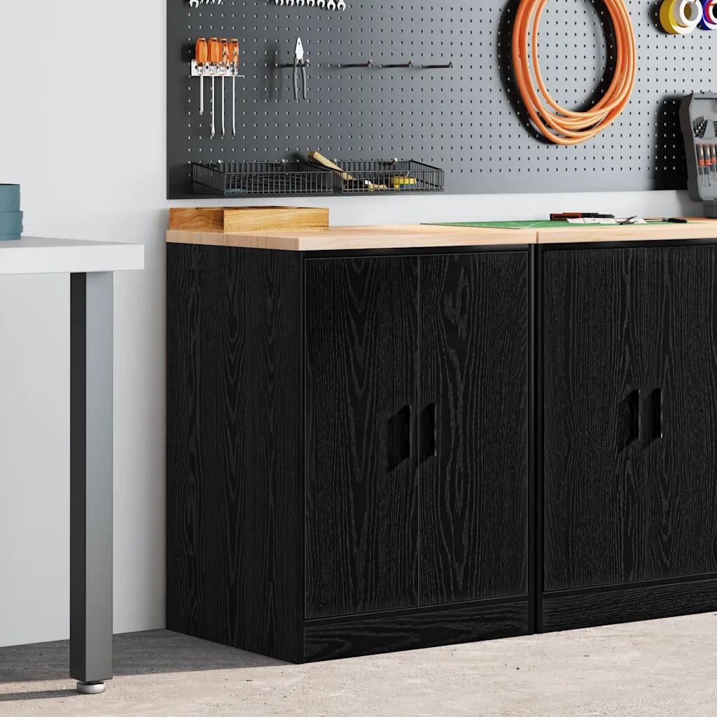 Mobile contenitore da garage resistente e pratico 60 x 51 x 85 cm realizzato in legno di pino nero 02_0051370