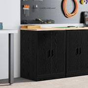 Mobile contenitore da garage resistente e pratico 60 x 51 x 85 cm realizzato in legno di pino nero 02_0051370