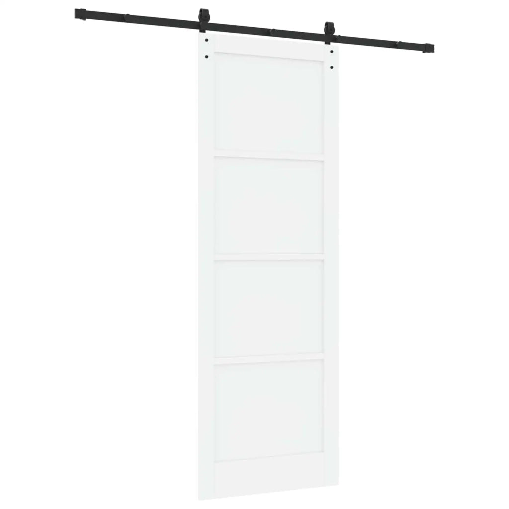 Porta scorrevole Bianco 83 x 232 cm Legno Massello di Pino