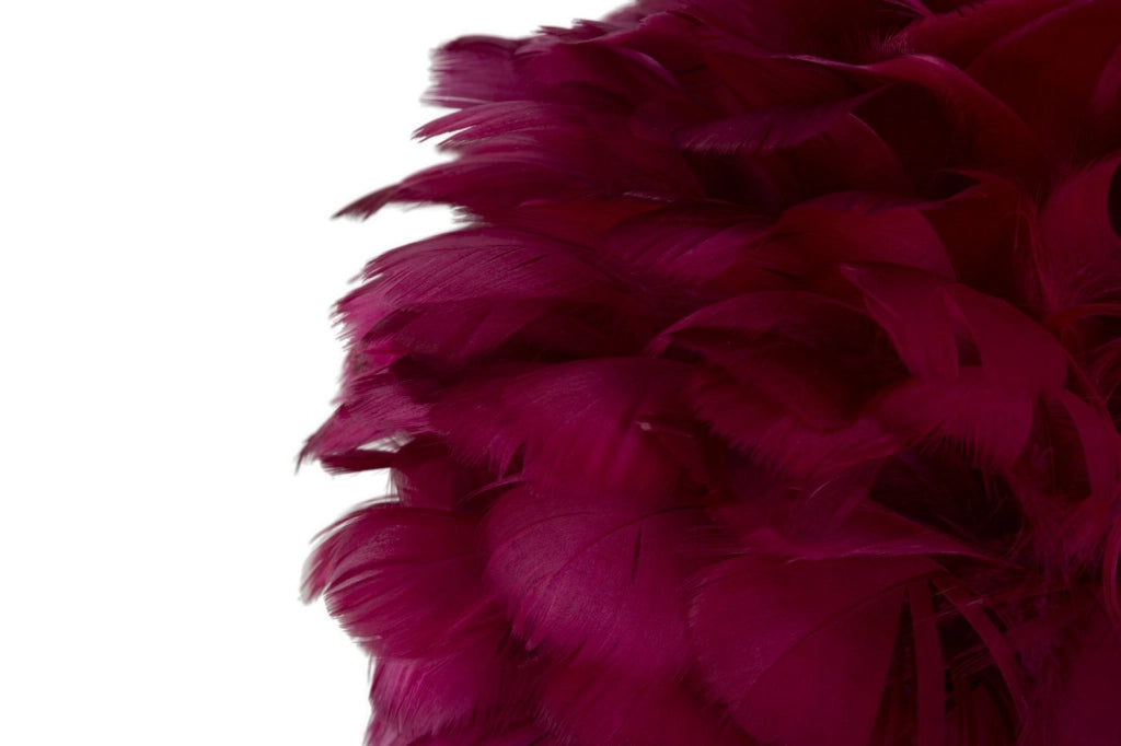 LAMPADA DA TAVOLO BALL FEATHER BORDEAUX CM Ø 30X50