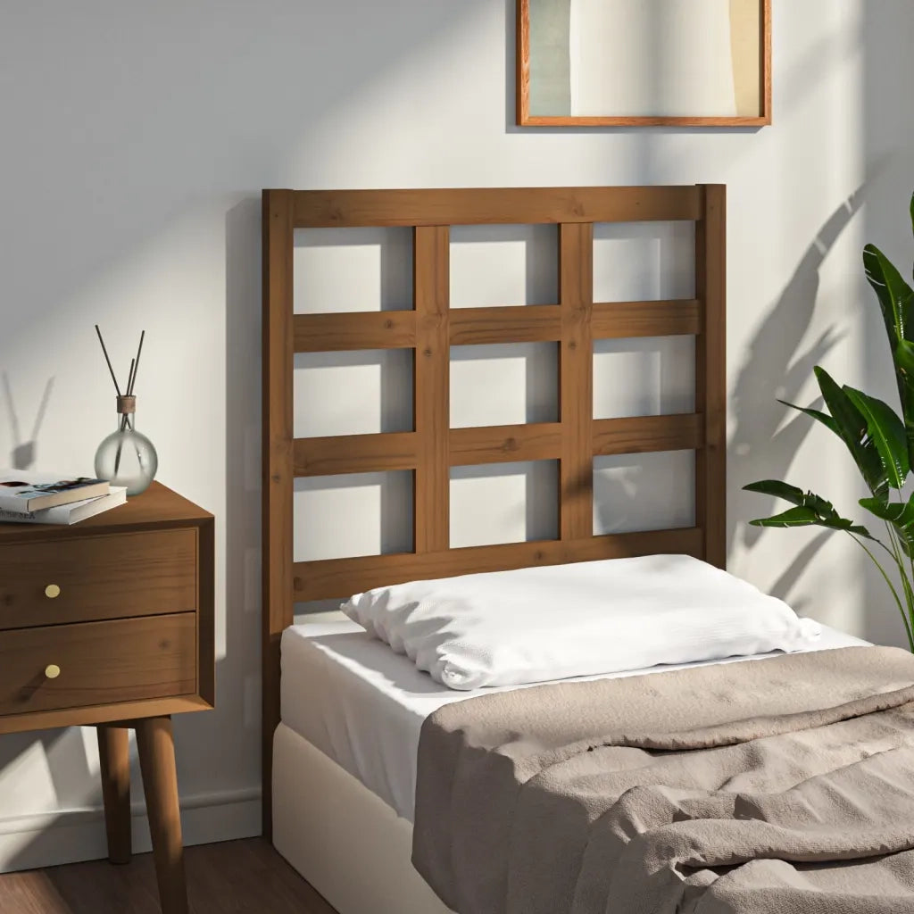 Testiera | Testata per Letto ambra 80,5x4x100cm in Legno Massello di Pino