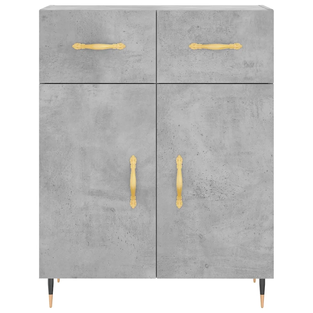 Credenza Grigio Cemento 69,5x34x180 cm in Legno Multistrato 3200501