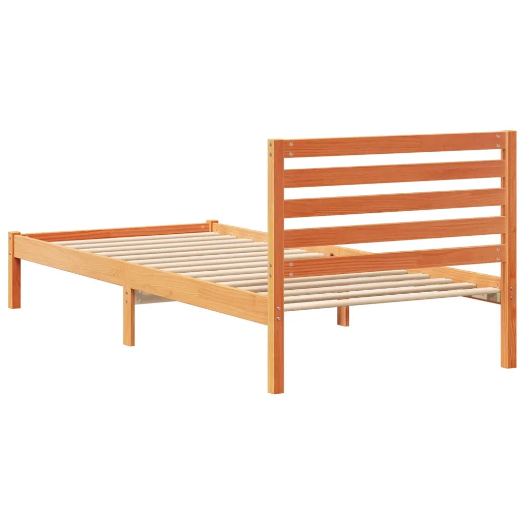 Struttura del letto Marrone cerato 80 x 210 cm Pino massello 872304
