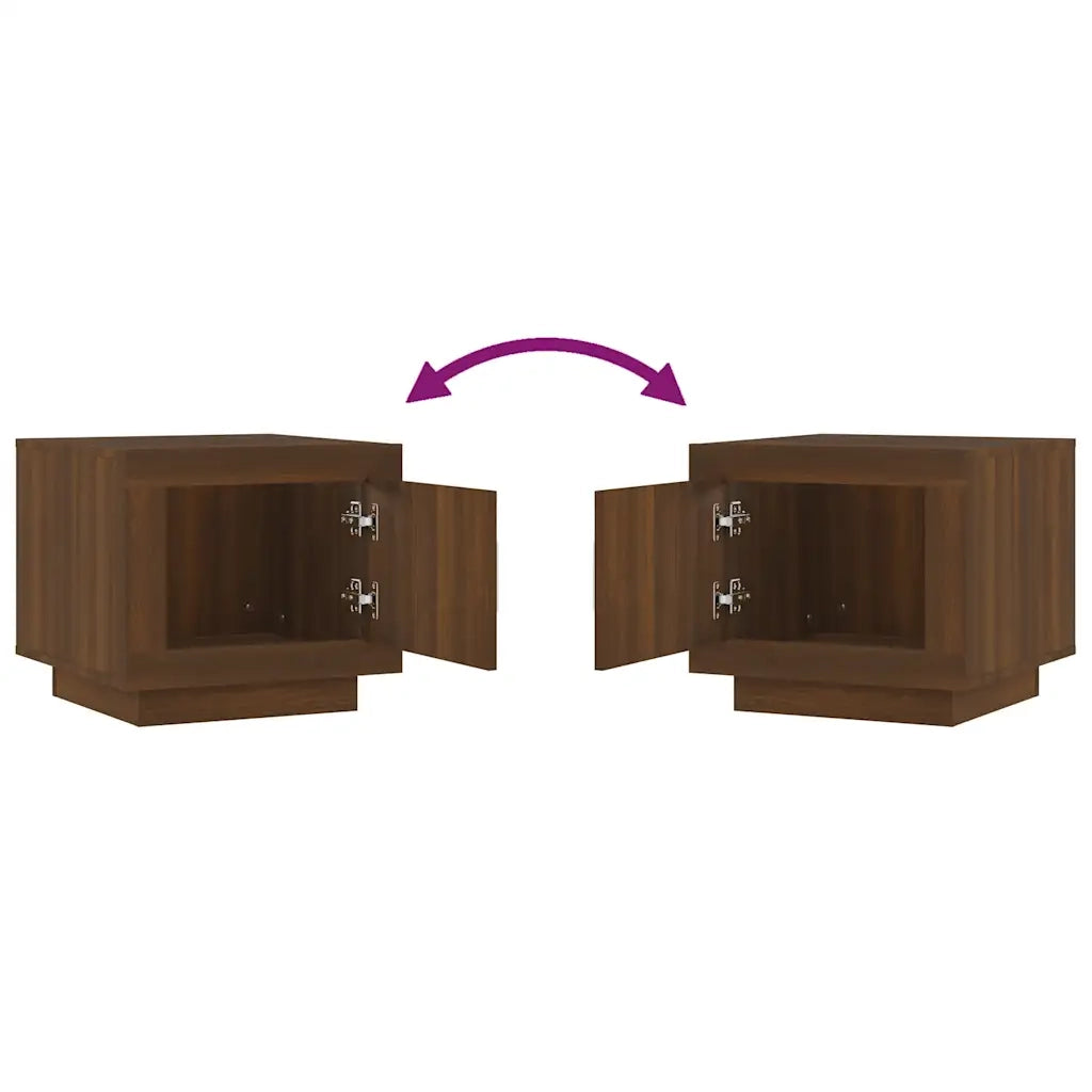 Tavolino da Salotto Rovere Marrone 51x50x45 cm Legno Compensato