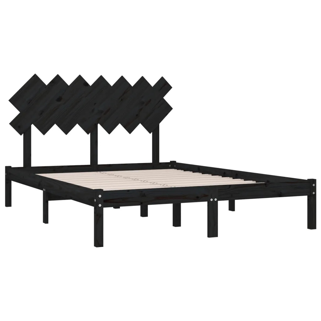 Giroletto Nero 140x190 cm in Legno Massello