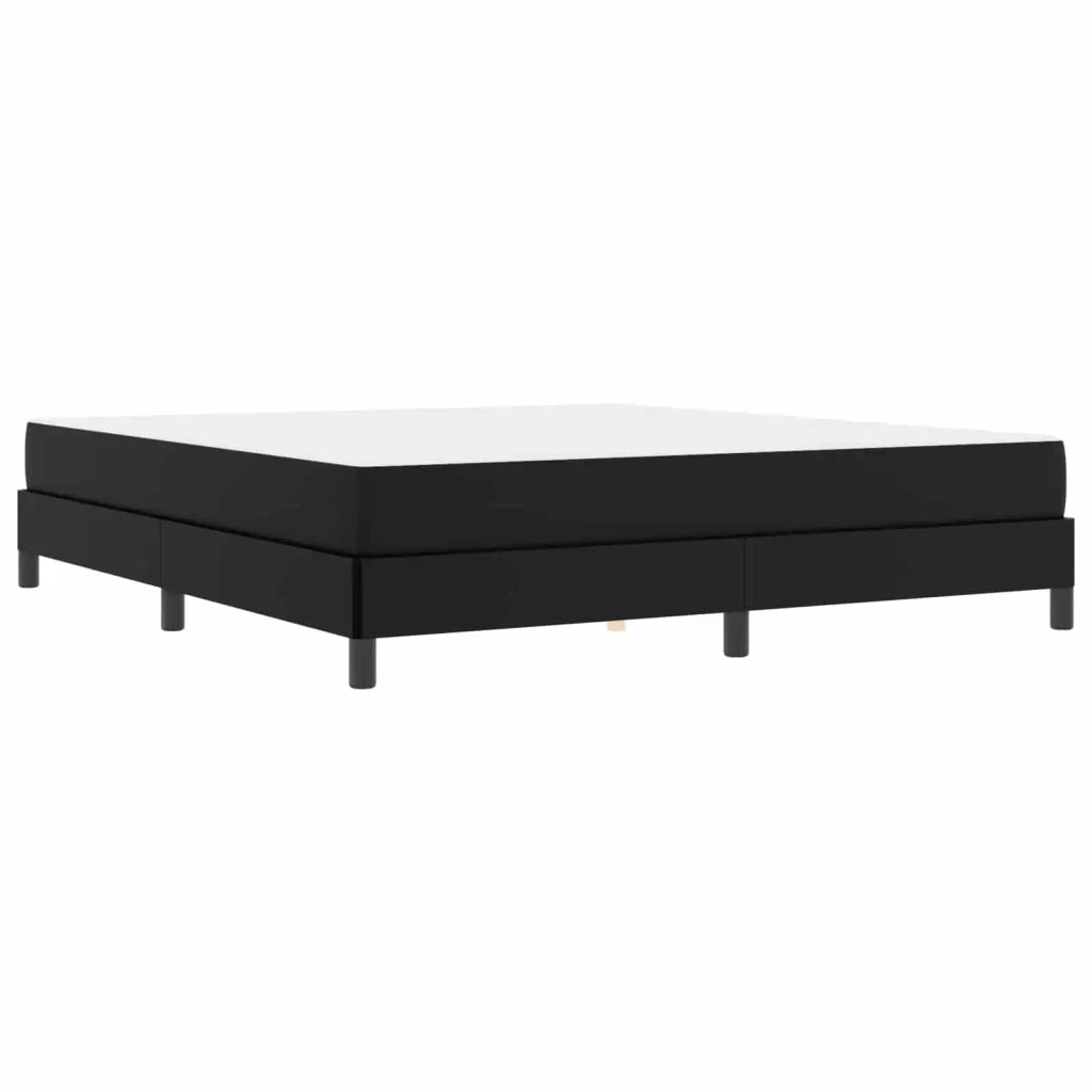 Struttura del letto con materasso Nero 180 x 200 cm Tessuto