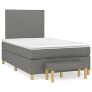 Giroletto a Molle con Materasso Grigio Scuro 120x190cm Tessuto 3270391