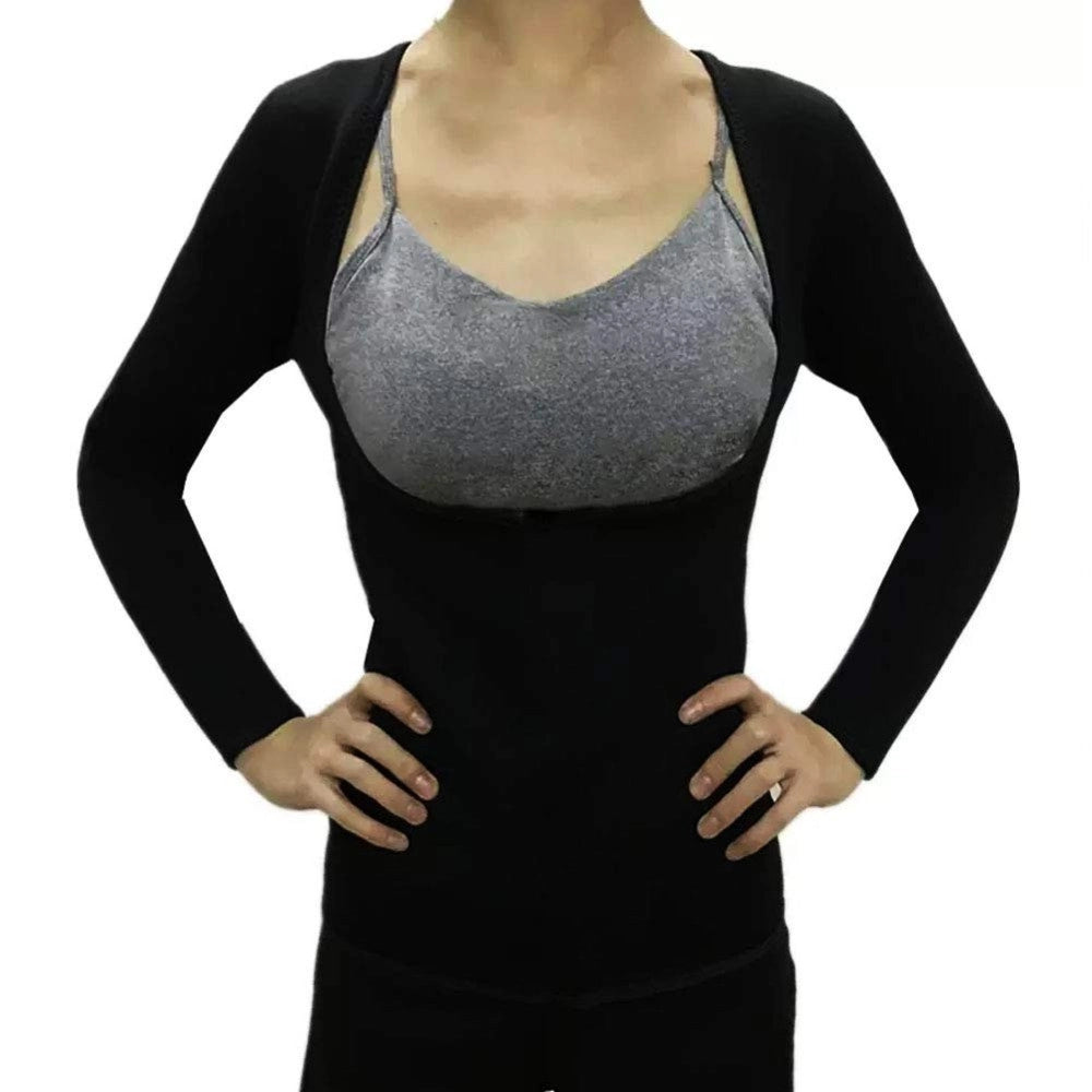 Trade Shop - Maglietta Modellante Nero Shapers Sostegno Seno Braccia Spalle Tg. L/xl Shaper -