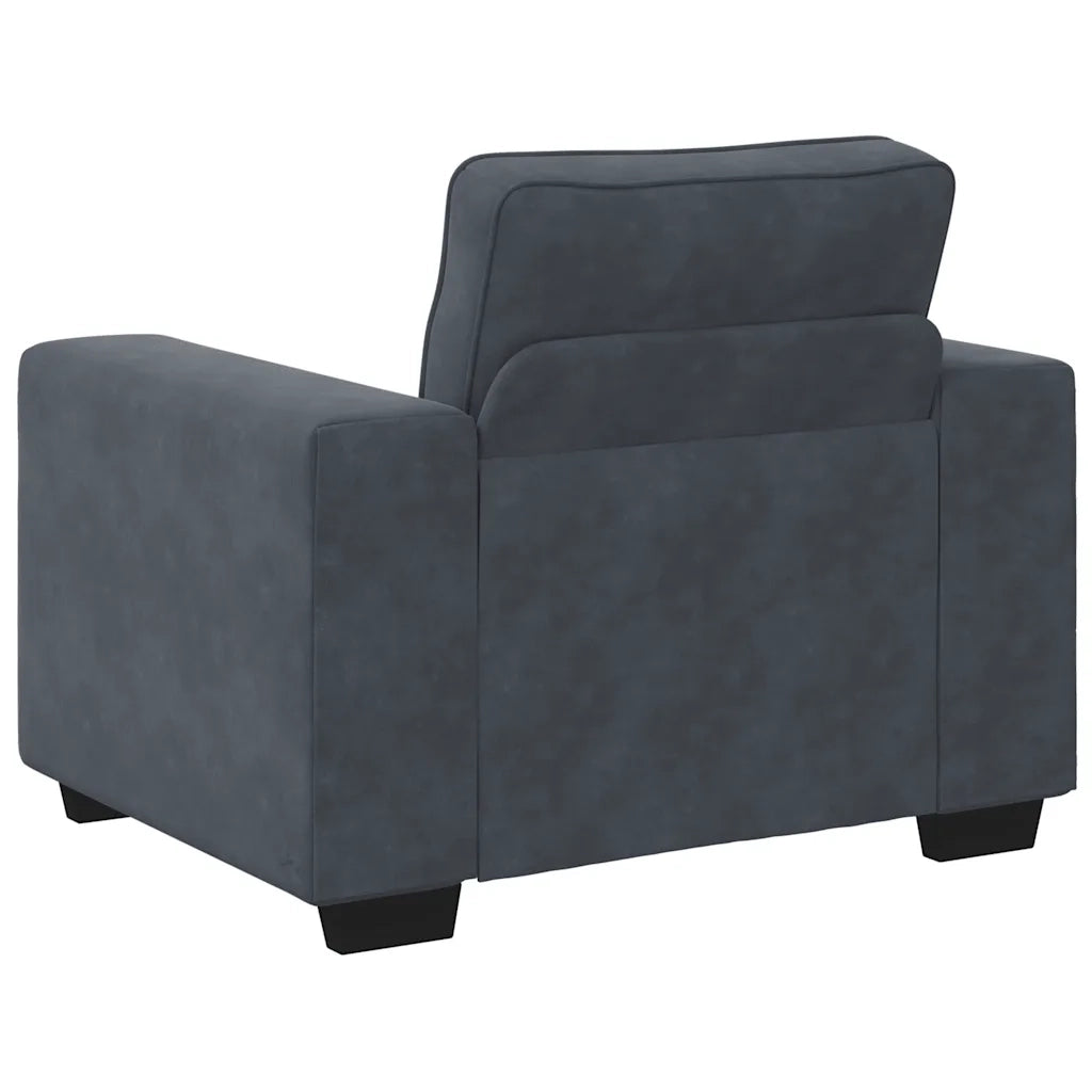 Divano Sedia-Poltrona-Sofa Relax Grigio Scuro 60 cm Velluto 289649