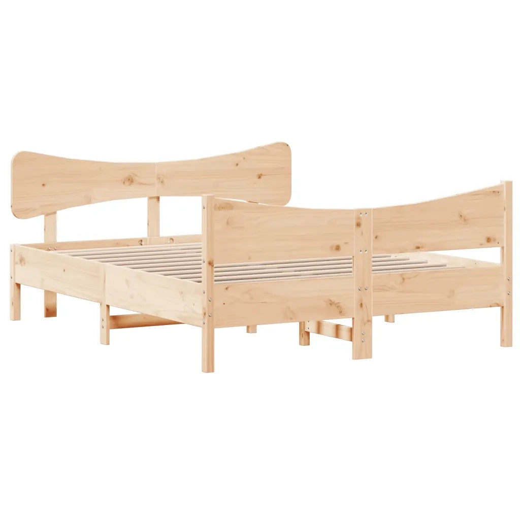 Giroletto con Testiera 135x190 cm in Legno Massello di Pinocod mxl 115001