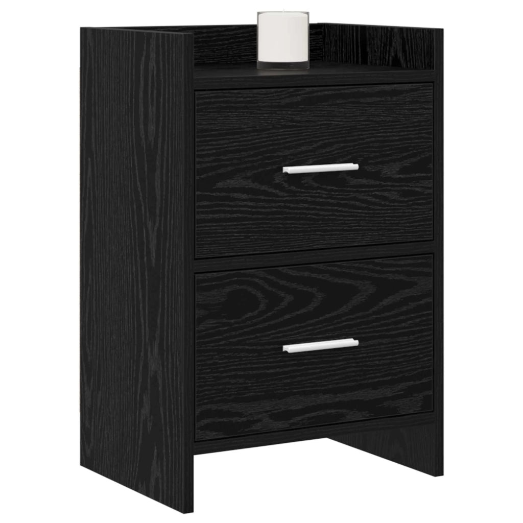 Comodini 2 pcs Rovere Nero 40 x 30 x 60 cm Legno ingegnerizzato 8010966