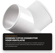 Y-stub 3 Modelli - Connettore di Doccia - ABS - Diametro 97mm - Senza Fessure Eriodinamico - Alta Resistenza - Connettore di Canale