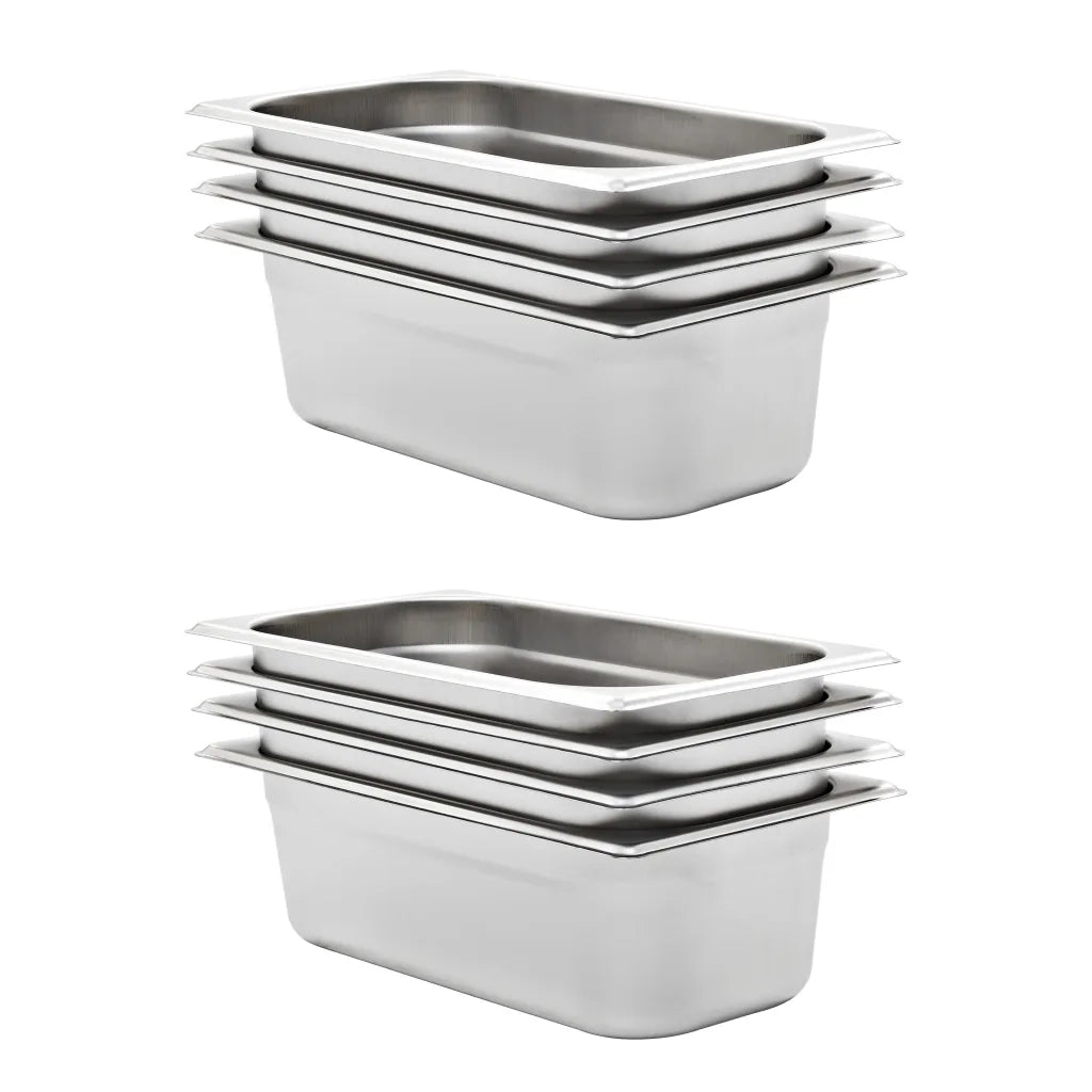 Contenitori Gastronorm 8 pz GN 1/3 100 mm in Acciaio Inox cod mxl 78585