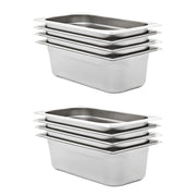 Contenitori Gastronorm 8 pz GN 1/3 100 mm in Acciaio Inox cod mxl 78585