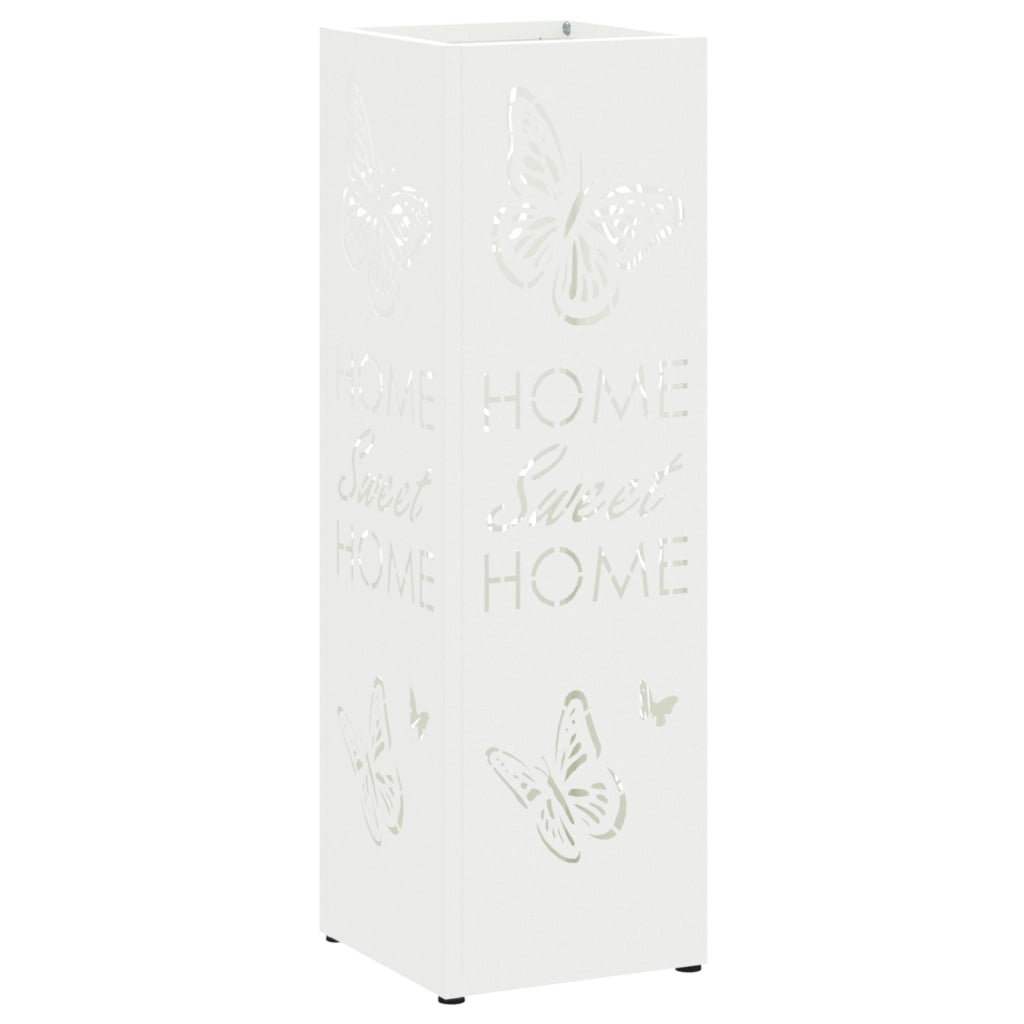 Portaombrelli Bianco Metallo Medio Motivo Decorativo