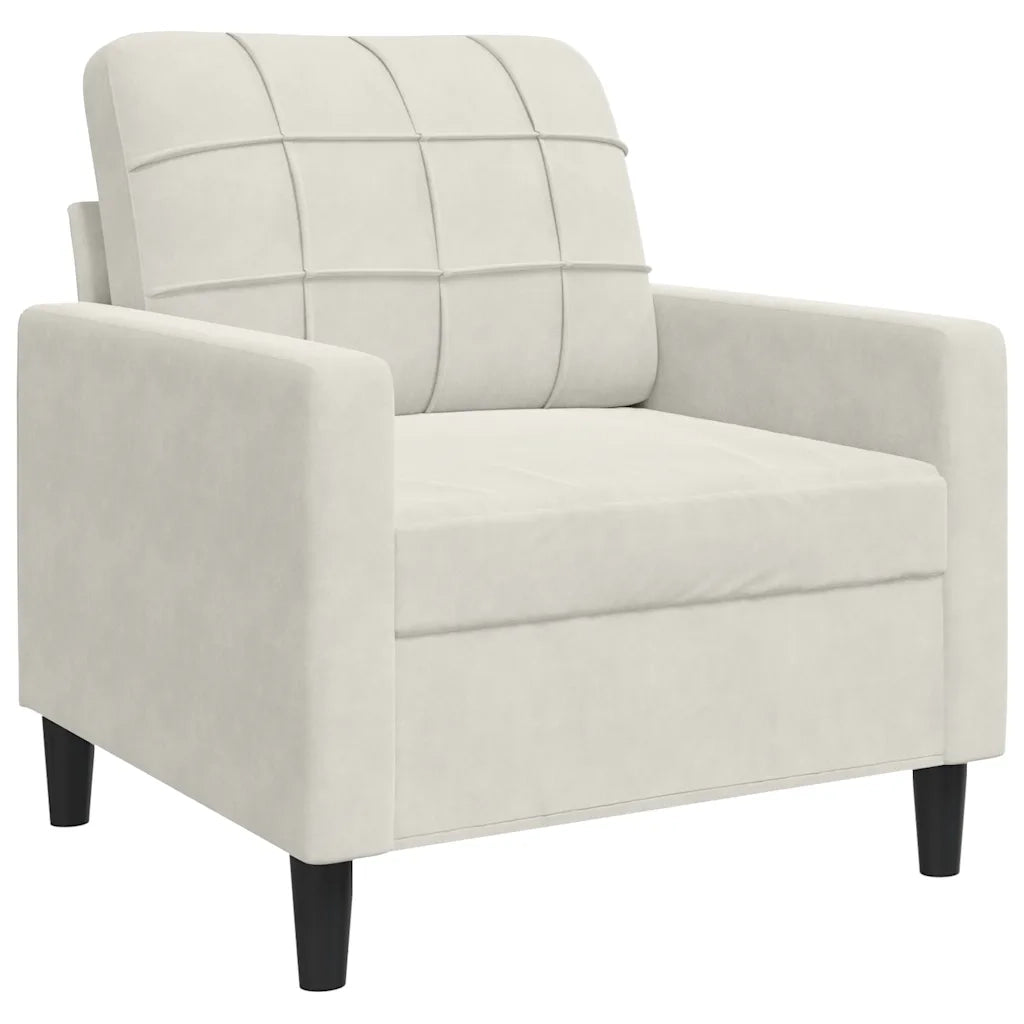 Poltrona | Sedia Relax Crema 60 cm Velluto