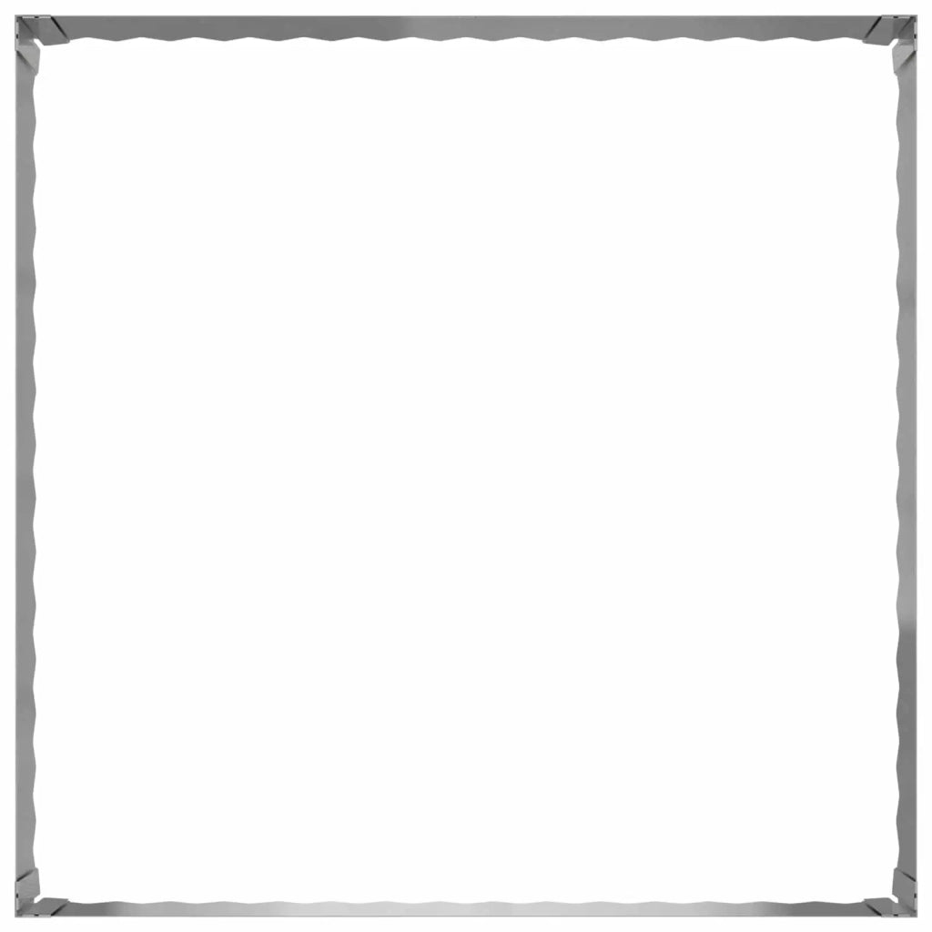 Bordura per Prato 100 x 100 x 35 cm Acciaio Argento 8008981