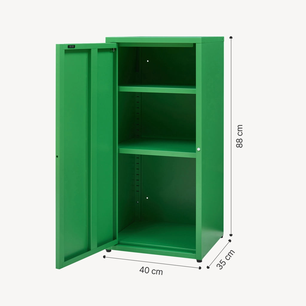 Armadio a Colonna Burlöv in Metallo Mobile per Archivio 88 x 40 x 35 cm Verde Mela [en.casa]