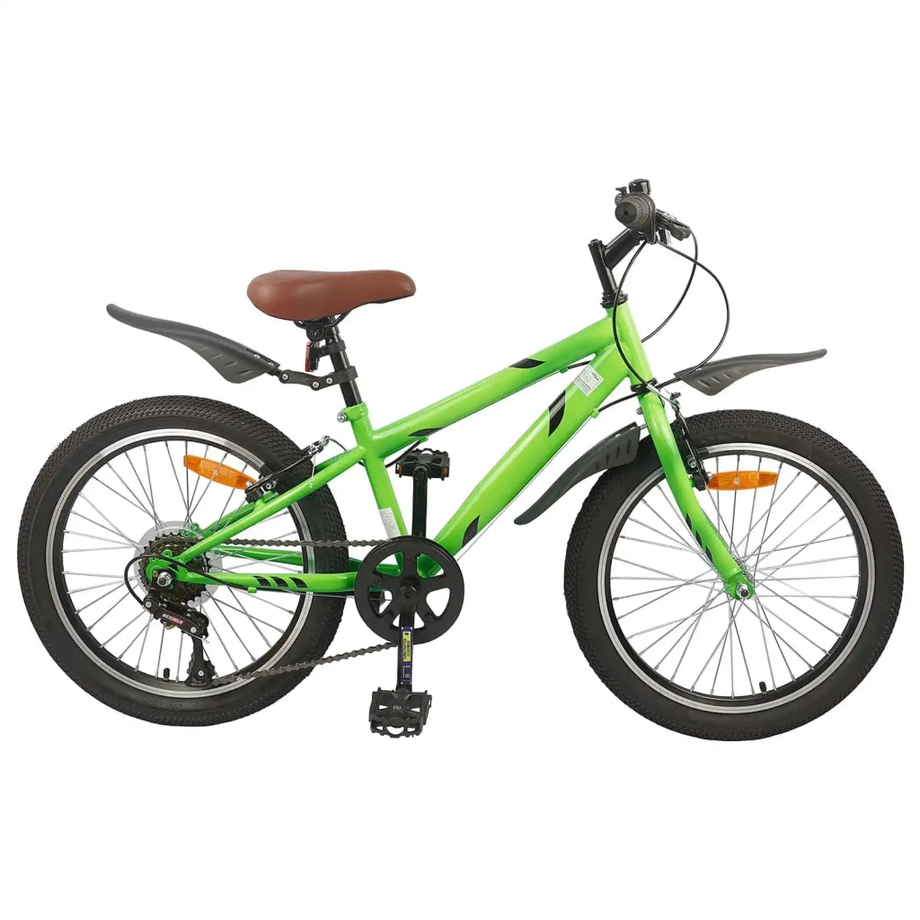 Bicicletta per Bambini 24 Pollici 6-Speed per 8-12 anni Verde