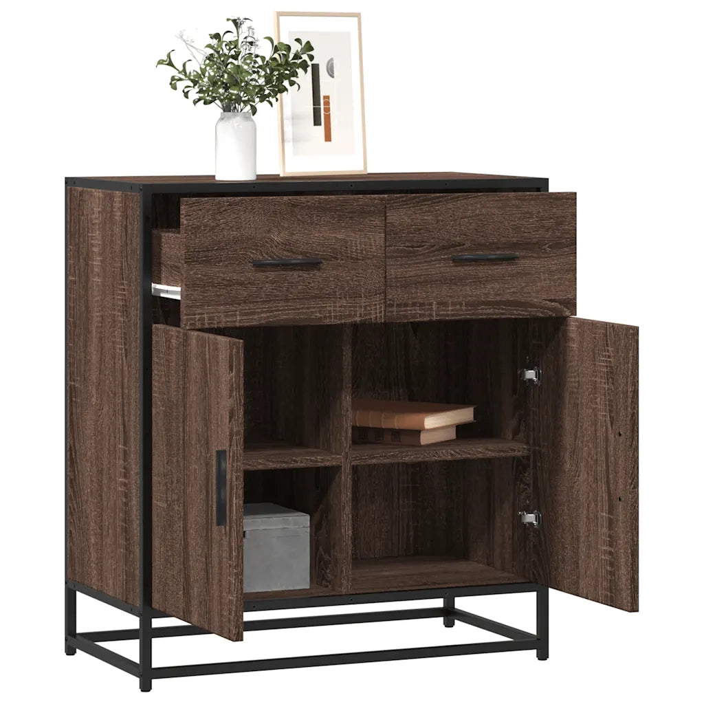 vidaXL Credenza Rovere Marrone 68x35x76 cm in Legno Multistrato