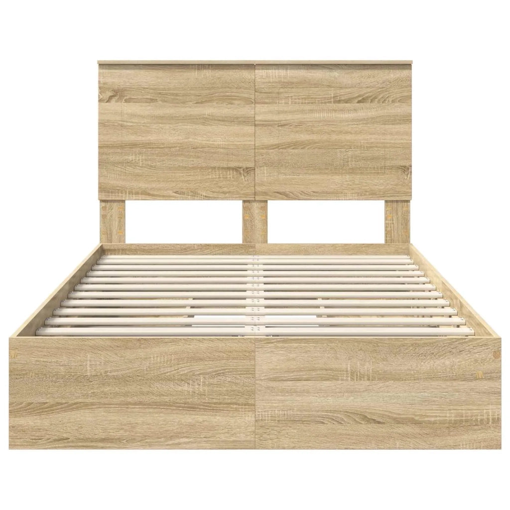 Letto con Contenitore con testiera Rovere Sonoma 120 x 200 cm 3409575
