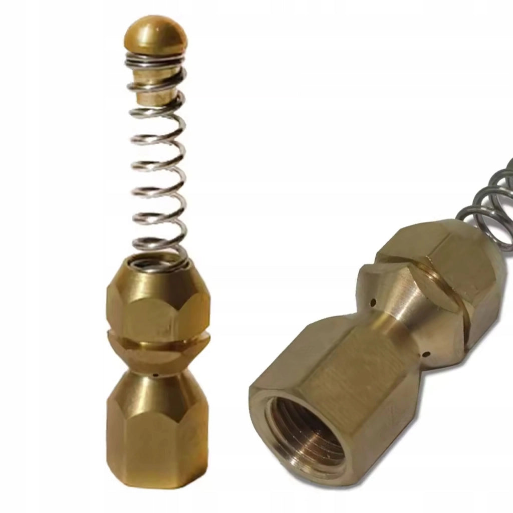 Ugello Rotante JetTwist Pro 1/8 BrassSpin – Flusso 3D per Pulizia Tubi | Filettatura 1/8" | Ottone