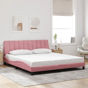 Giroletto senza Materasso Hanko Rosa 180x200 cm in Velluto
