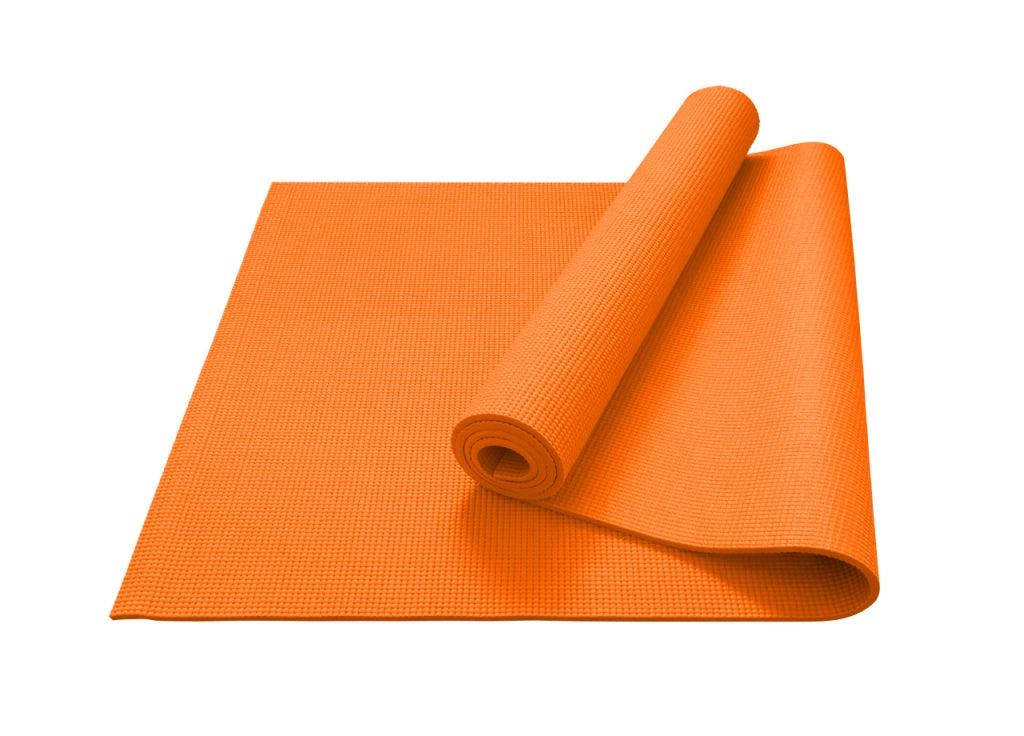 Tappetino Fitness Ammortizzante Antiscivolo 4mm Tappeto Sport Yoga Pilates - 61x173 - Arancio