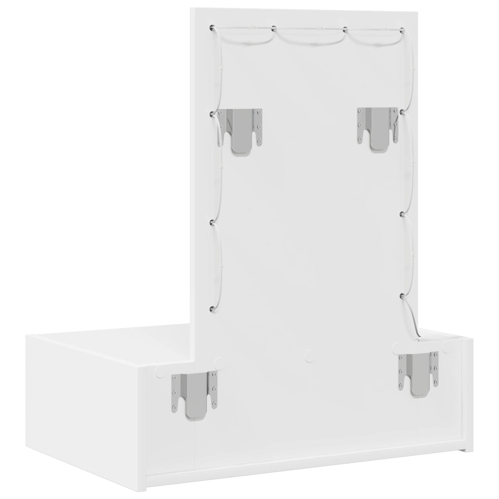 Tavolo da trucco a muro con luci LED - Bianco