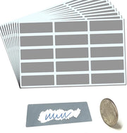 Stickere 600 pezzi - Grigio Rettilineo - 48 x 15 mm - Lappone - Facile da Applicare - Foglio Protettivo - Pennelli adesivi